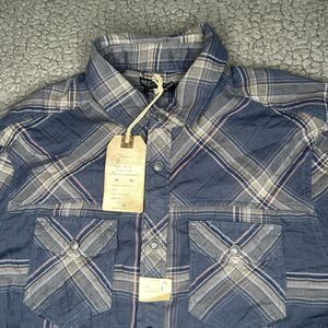 All Saints Blue Plaid Button-Down Shirt